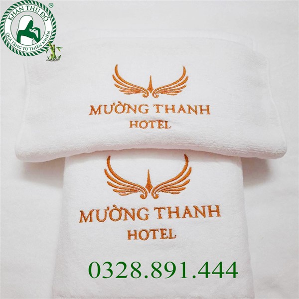 Khăn thêu logo khách sạn Mường Thanh