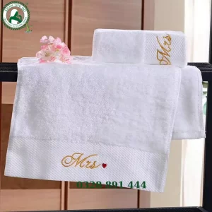 Khăn tắm khách sạn 70x140cm dệt logo theo yêu cầu - Khăn Thủ Đô